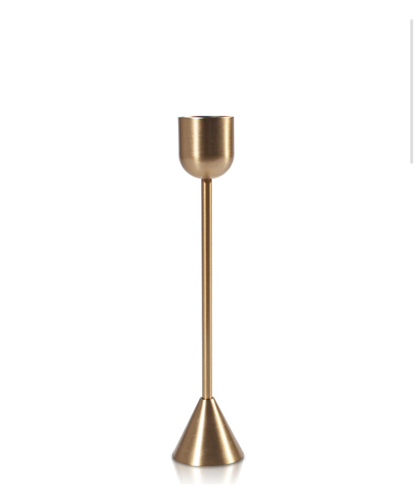 GOLD CANDLE HOLDERS