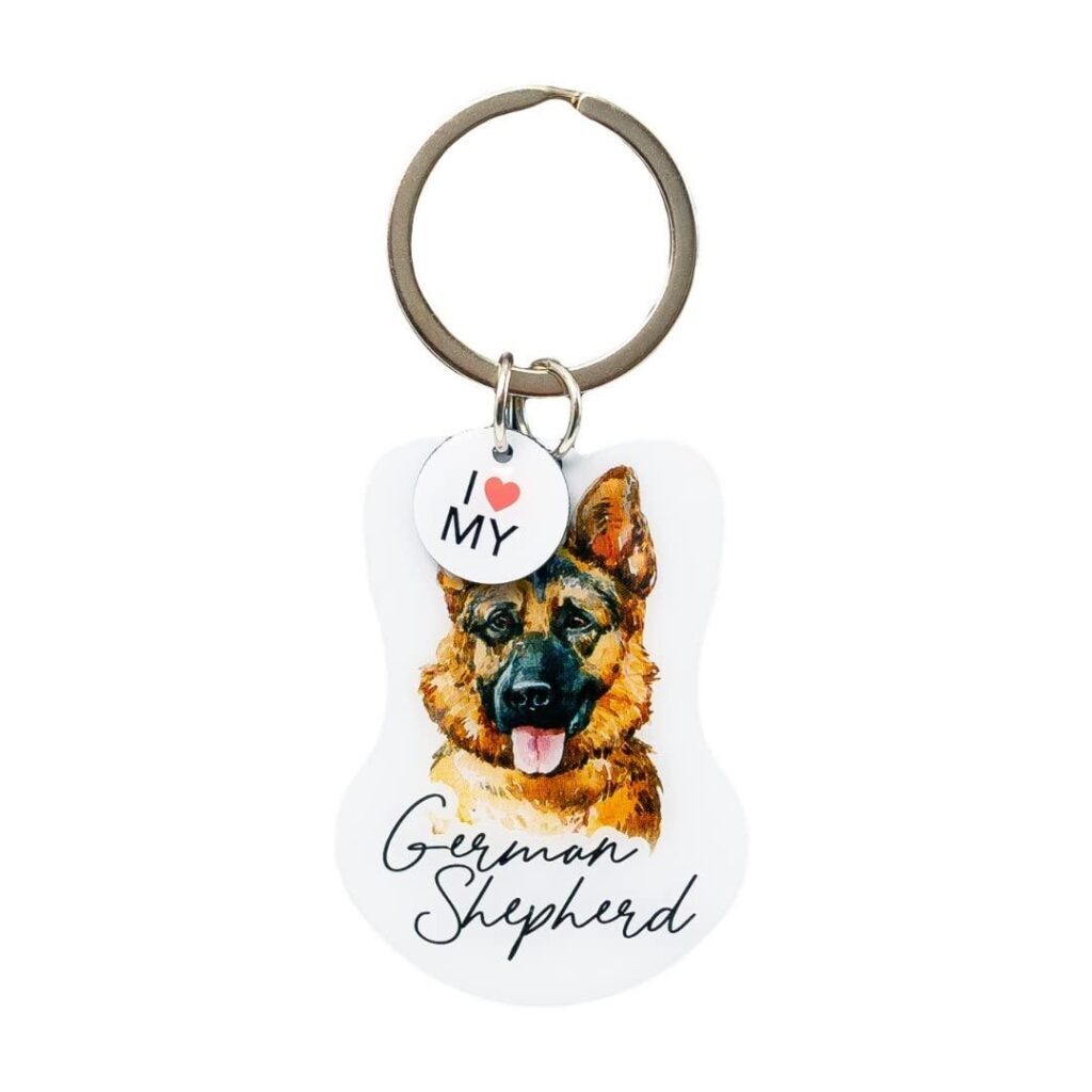 Splosh Pet Keyring German Shepard. Personalised Keyring. Dog Key Ring Personalised Gifts. Customised Gifts Dog Key Chain. Key Rings for Dog Lovers. Dog accessories
