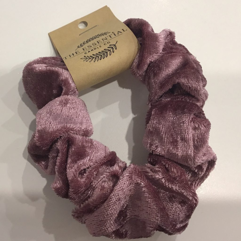 Purple velour scrunchie