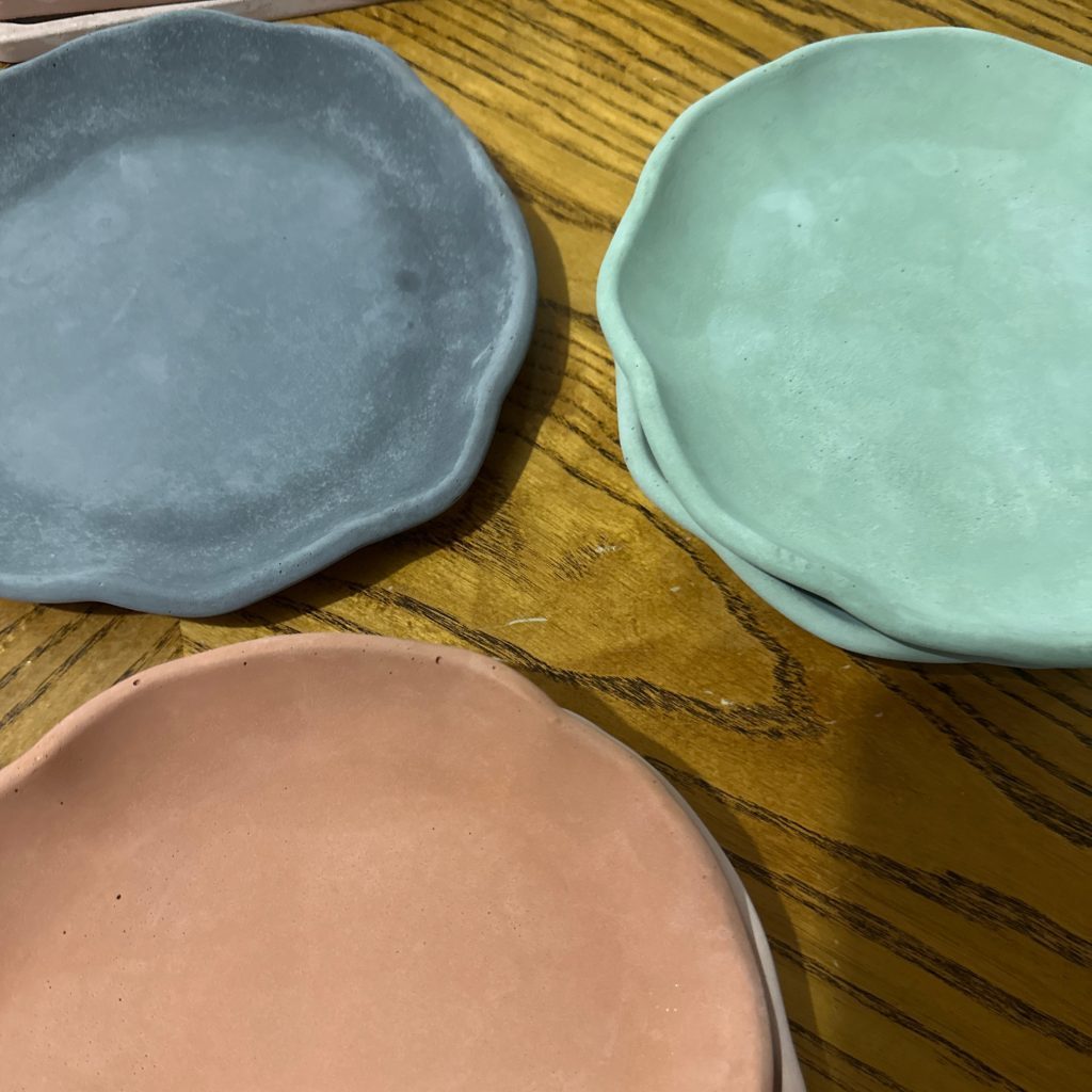 Odd shaped round plates #17