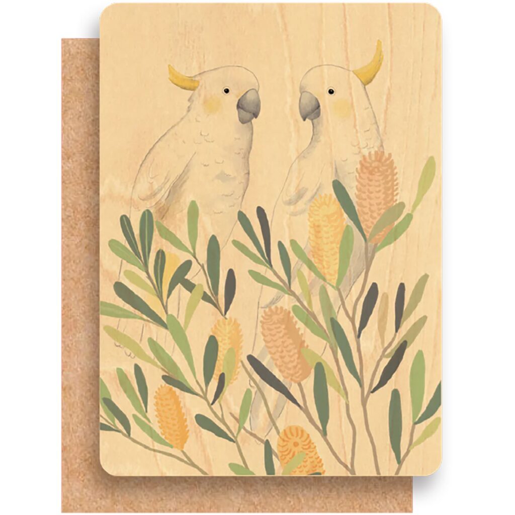 A COCKY PAIR GREETING CARD