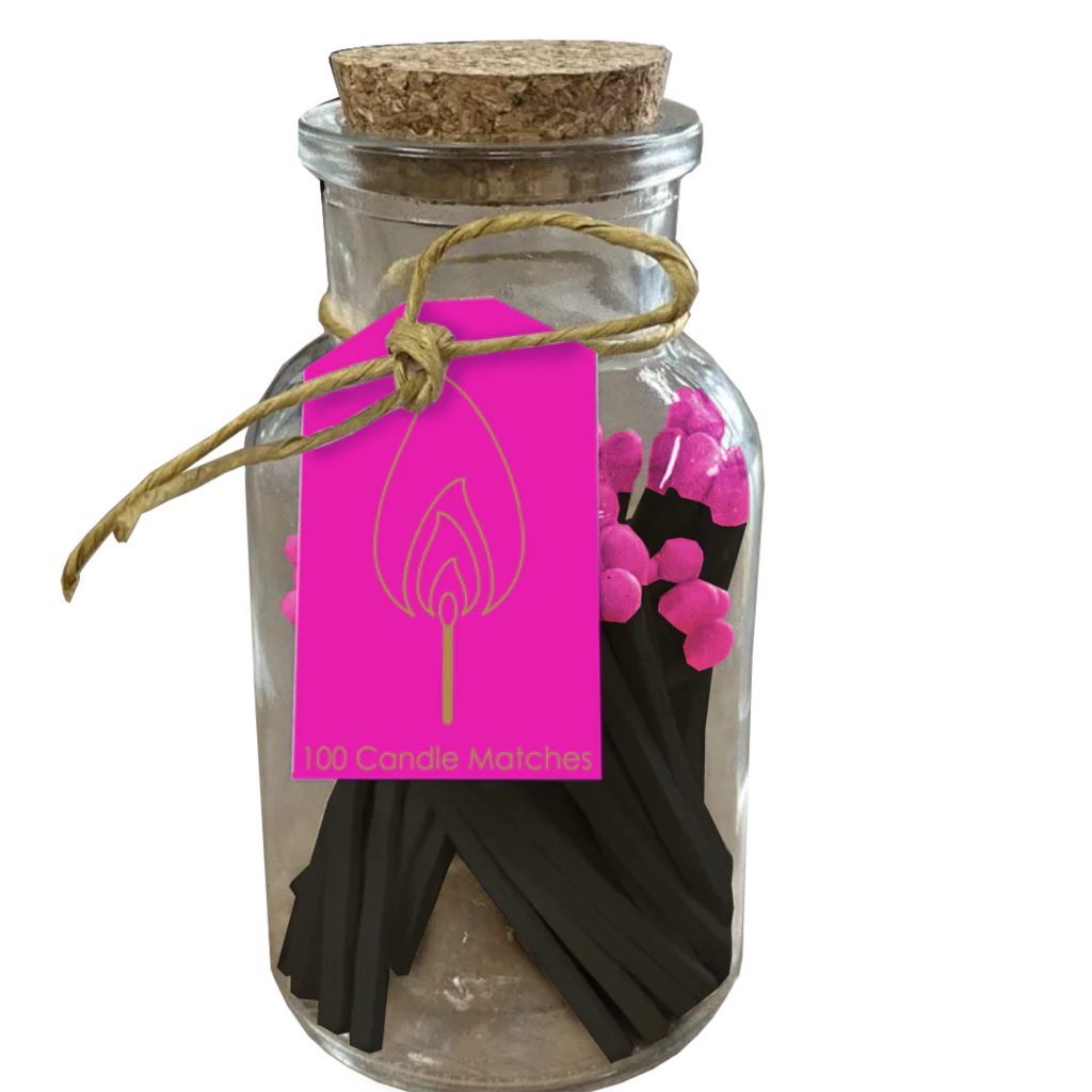Pink 100 Candle Matches Jar