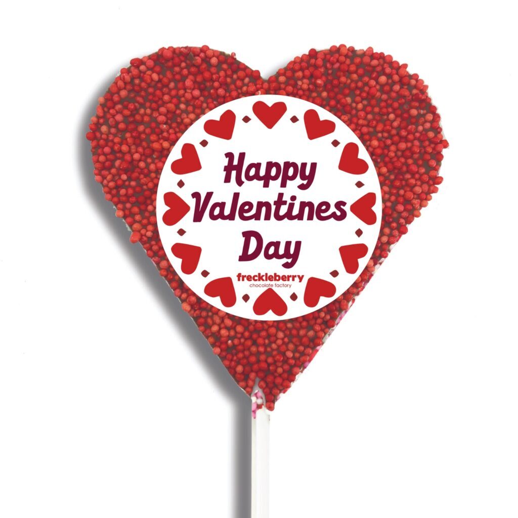 Valentines - Red Freckle Heart Pop