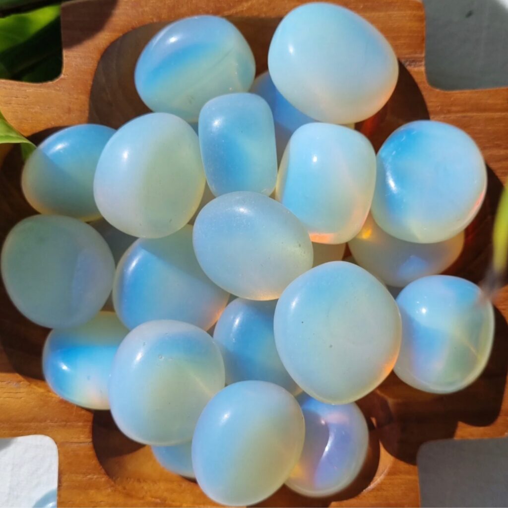 Opalite (Iridescent Blue) Tumbles