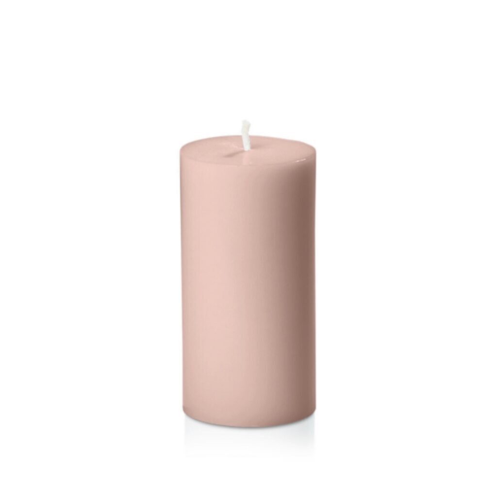 5cm x 10cm Slim Pillar candle rose