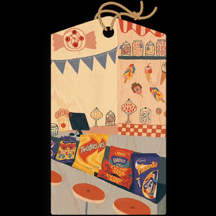 Lolly Shop Wood Gift Tag