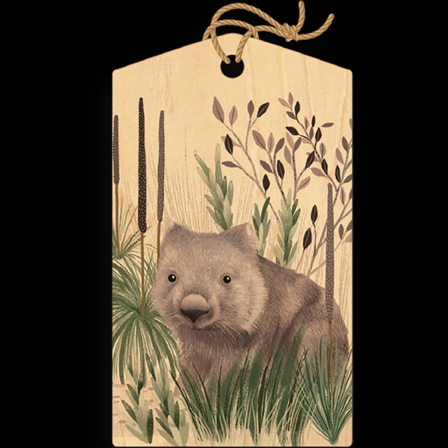 Wombat Wandering Wood Gift Tag