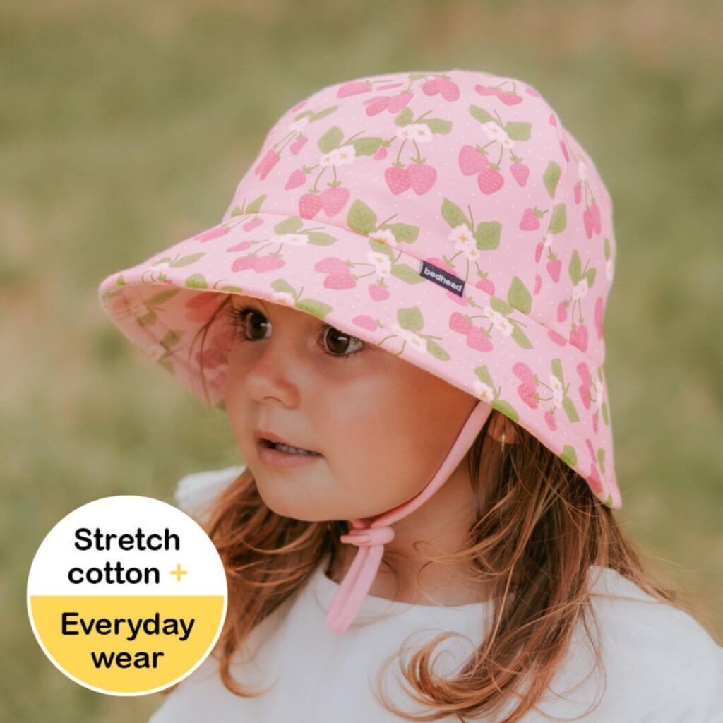 Toddler Bucket Sun Hat - Strawberry 2-3 YEARS