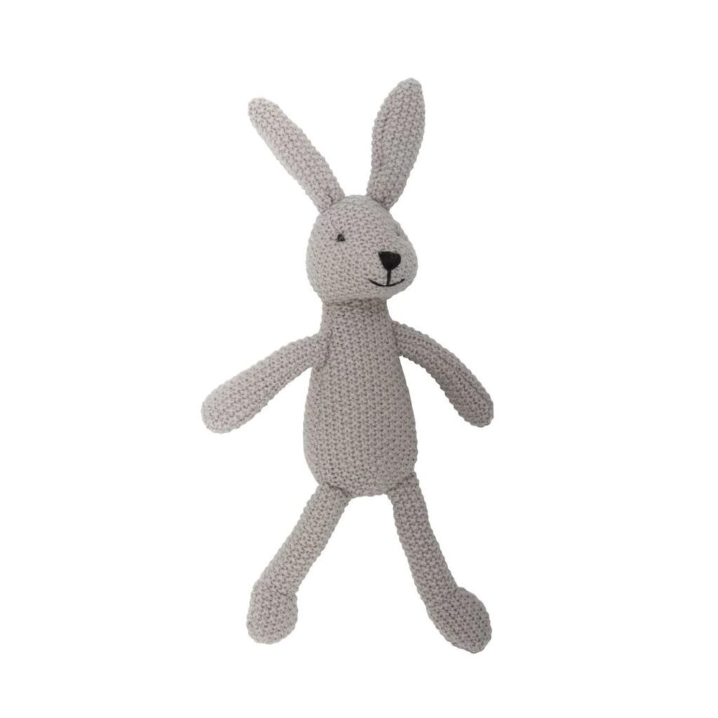 Lily & George Toys Wild Ones Grey Knitted Bunny