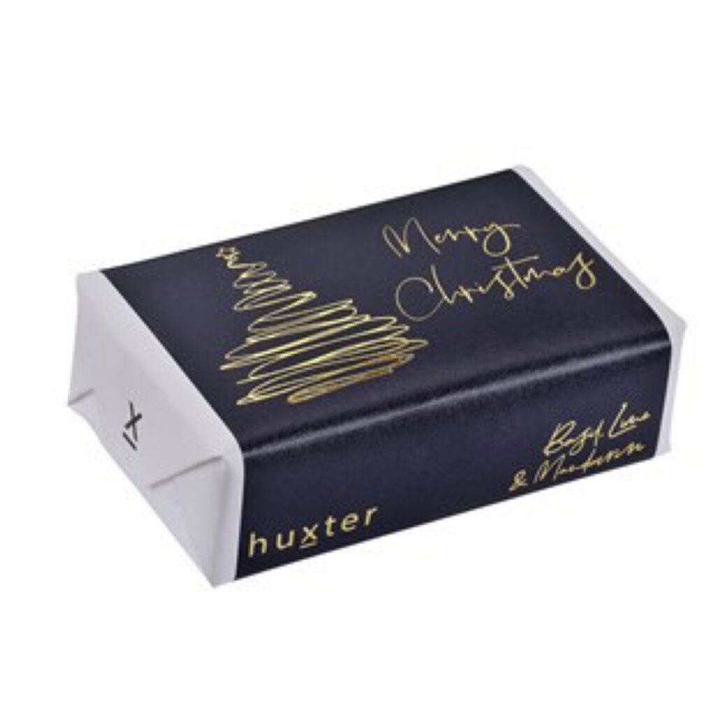 Huxter Soap Merry Christmas Navy With Gold Embossing