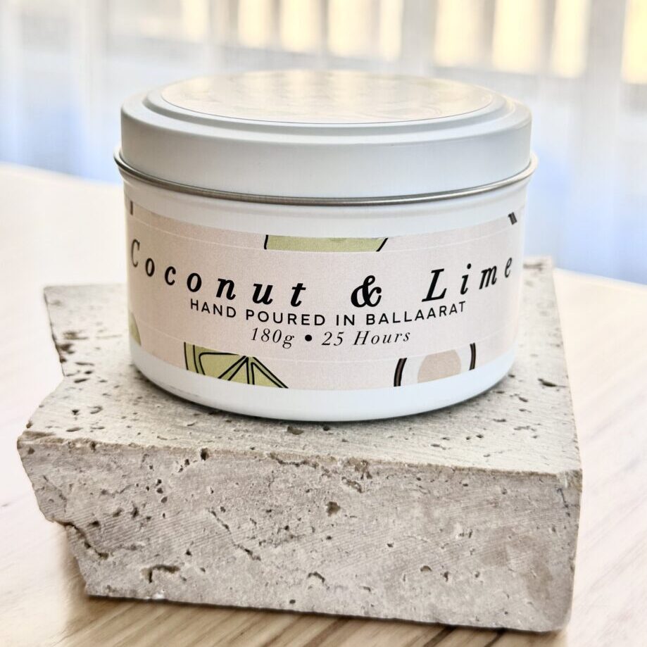 COCONUT AND LIME TIN CANDLE
